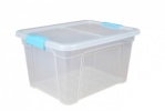 18 Litre Plastic Storage Boxes with Clip Handle Lids